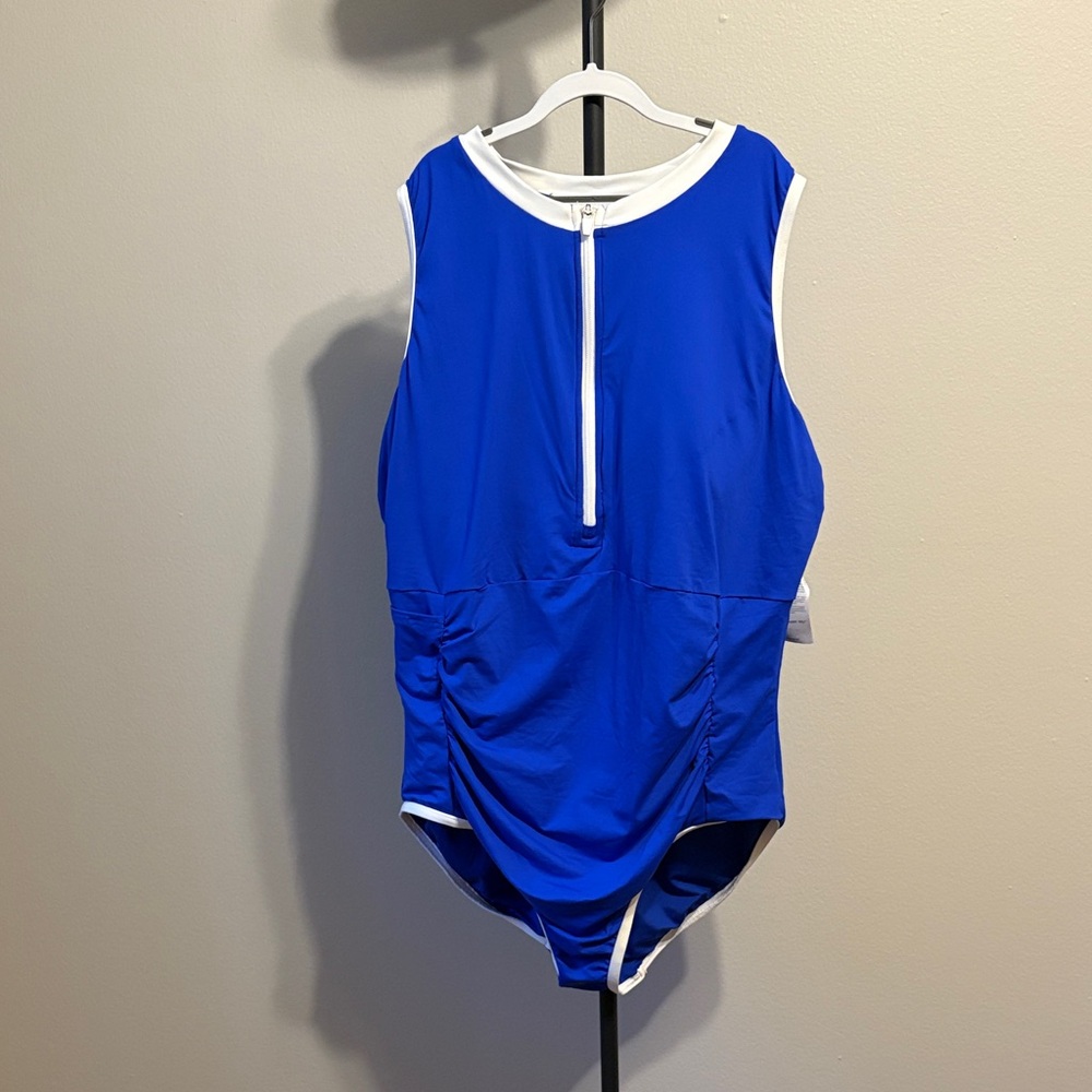 Elegant Blue Women's One-Piece Swimsuit